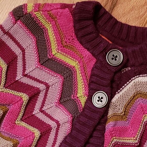 Missoni Purple Zig Zag Sweater Cape - Picture 3 of 6